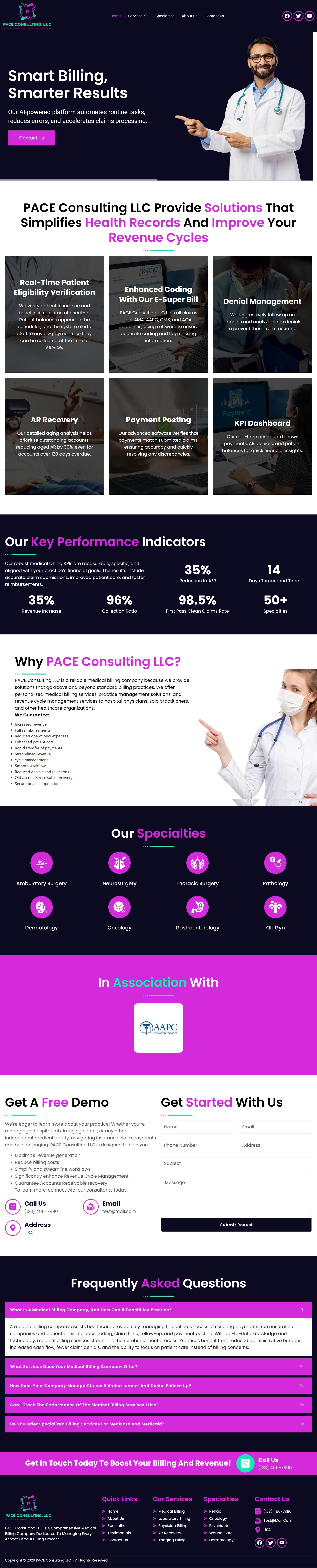 Pace Consulting LLC Full Live Website Screenshot - Giga Tech Pro