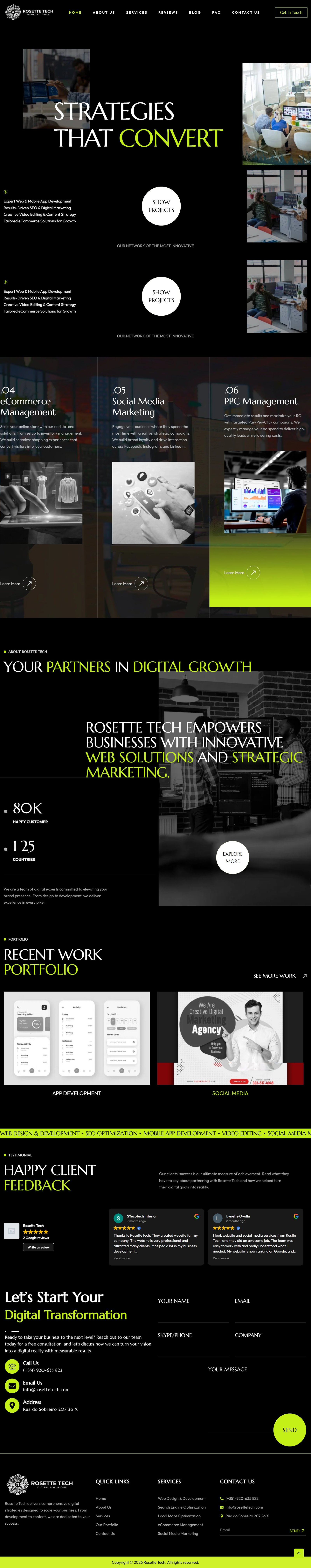 Rosette Tech Full Live Website Screenshot - Giga Tech Pro